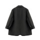 ເສື້ອຍືດແຂນເສື້ອຂອງ Maillard coffee lace sleeve patchwork double-breasted suit