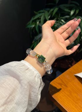 天然黄水晶手链女款单圈手串饰品礼物送女友闺蜜