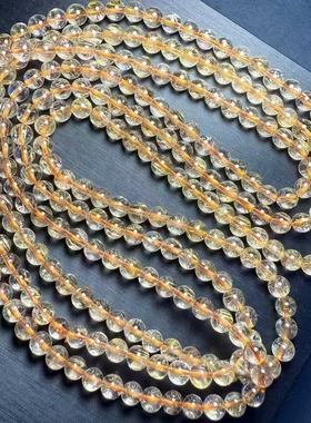 天然发晶三圈手链串6mm左右暴力财吸金多圈首饰礼物女