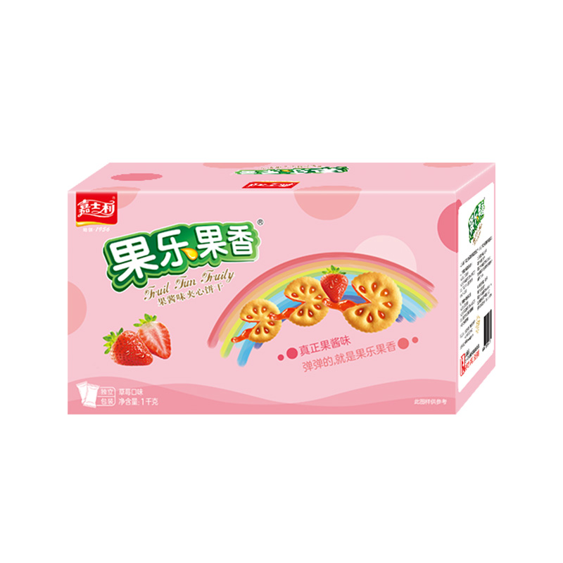 嘉士利果乐果香1000g果酱夹心饼干 嘉士利夹心饼干