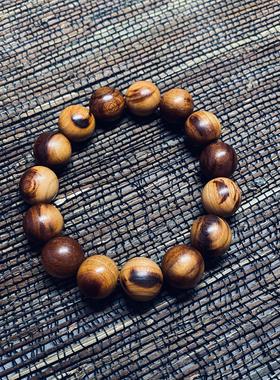 天然雷击桃木纯野生雷焦雷纹手串81颗108颗道家流珠念珠挂件手链