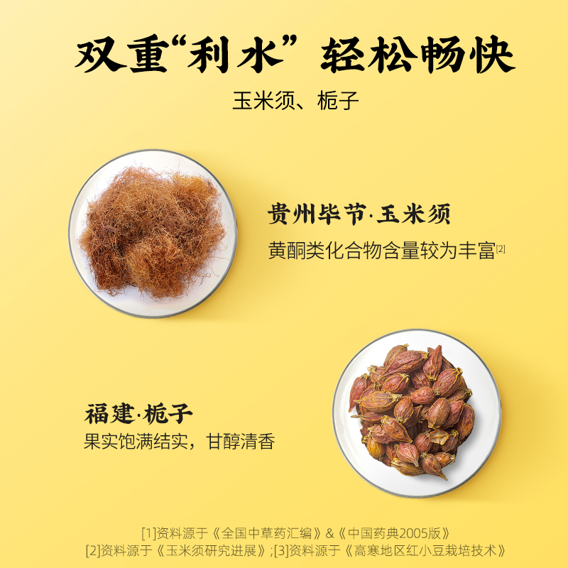 老金磨方玉米须茶96g苦荞麦茶鲜白茅根栀子去肿利水茶包湿气官方_老金磨方官方自营店_传统滋补营养品-第5张图片-提都小院