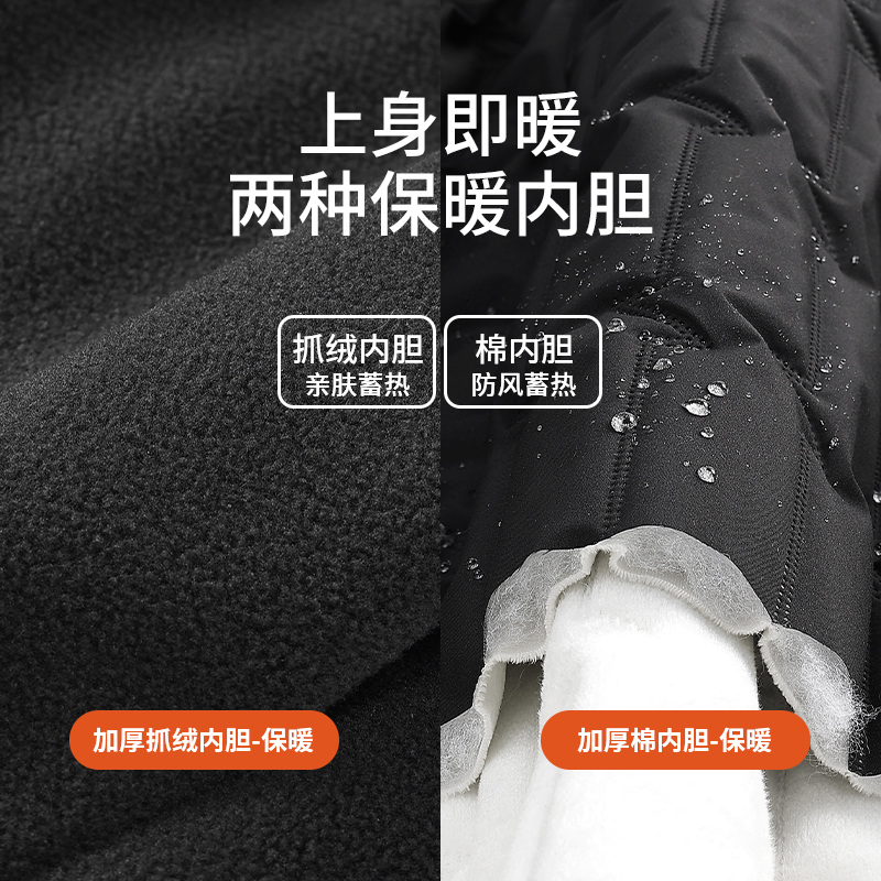 加绒加厚冲锋裤男女三合一防风防水登山裤东北哈尔滨防寒滑雪裤子 - 图1