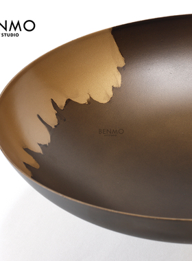 拼接样板间摆件本墨铜大理石轻奢