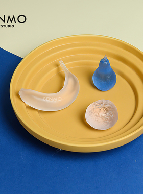 摆件样板间摆件本墨琉璃简约