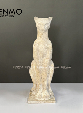 本墨 简约现代复古石材艺术抽象摆件 酒店民宿样板房居家台面装饰