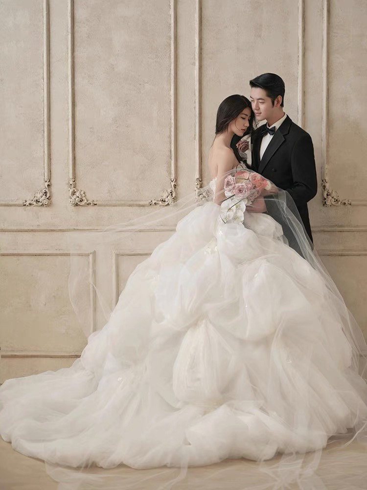 影楼拍照主题服装情侣写真拍照摄影礼服外景旅拍白色梦幻花神婚纱,淘宝优惠券,粉丝福利购,淘宝优惠卷