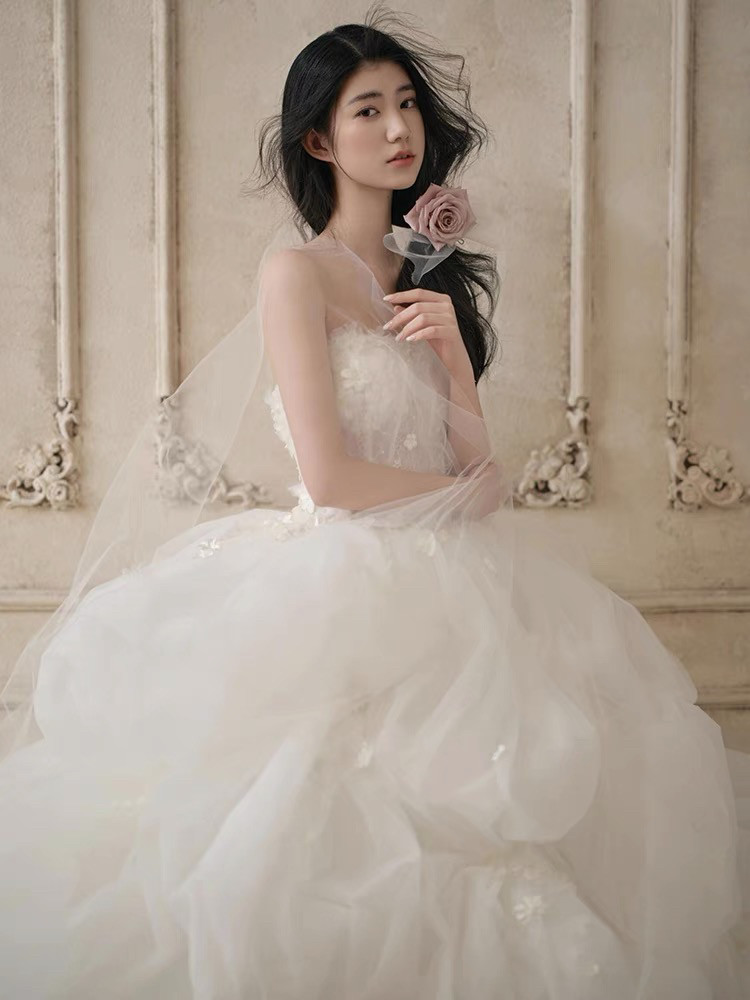 影楼拍照主题服装情侣写真拍照摄影礼服外景旅拍白色梦幻花神婚纱,淘宝优惠券,粉丝福利购,淘宝优惠卷