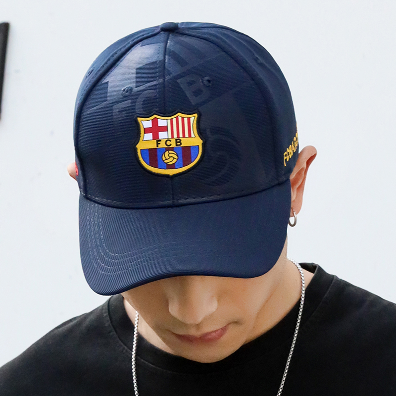 巴萨巴塞罗那秋天足球帽子男潮球迷鸭舌帽纪念品新款女秋季防晒帽 - 图1