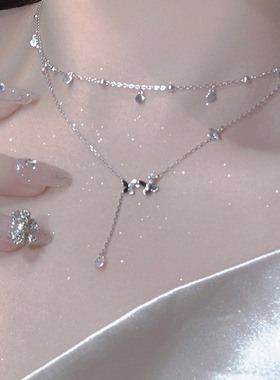 美！这不氛围感骨感清冷美女项链