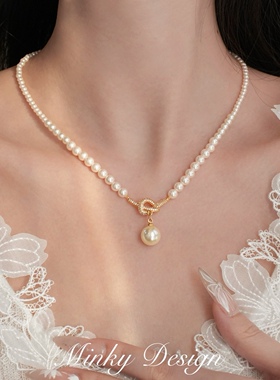 「秀珠小姐」气质百搭珍珠项链女款精致颈链简约日常设计感锁骨链