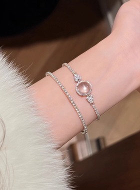 「花香玉露」高货！天然水沫玉纯银手链手链精致手饰气质甜美手串