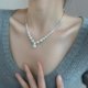 Super elegant gray broken silver pearl necklace~