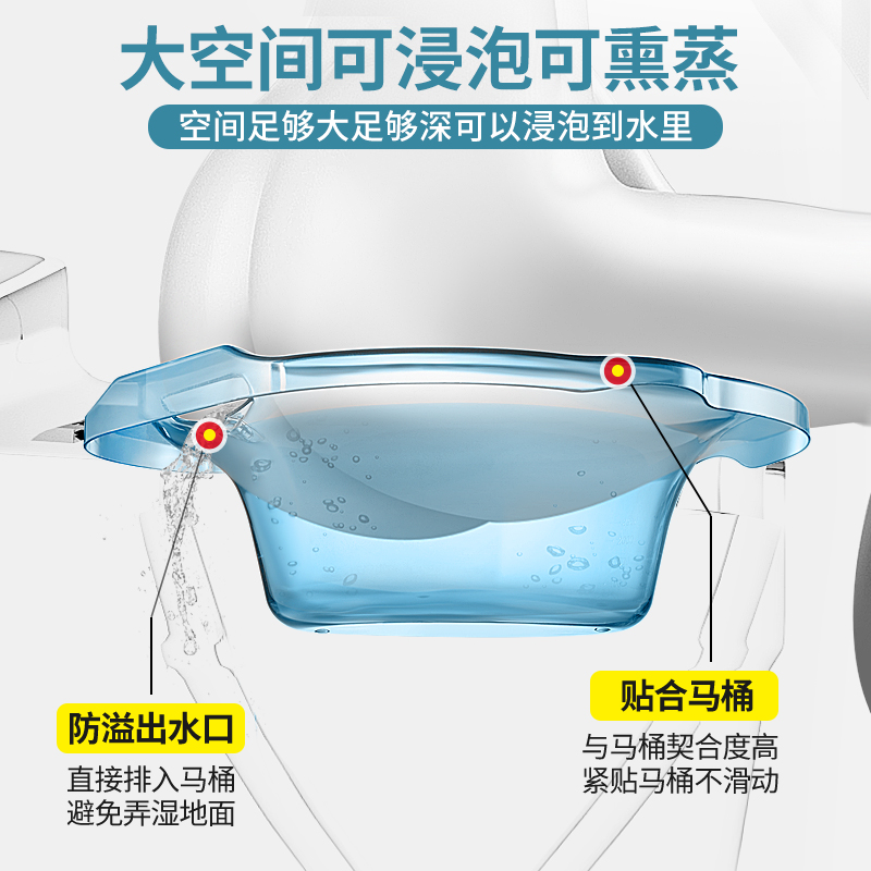 坐浴盆女孕妇女士专用洗屁股的盆泡药熏洗神器免蹲盆男痔疮马桶盆-图1