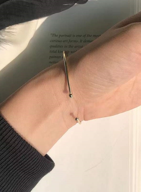 手镯冷淡风简约小众百搭开口可调节男女手环