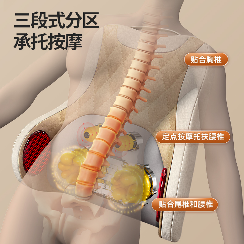 按摩器颈椎腰部全身多功能靠垫家用背部捶打肩颈揉捏按摩仪