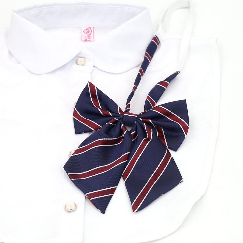 日制基础款jk条纹领带免打酒红蓝色制服蝴蝶结韩版校供学院风百搭,淘宝优惠券,粉丝福利购,淘宝优惠卷