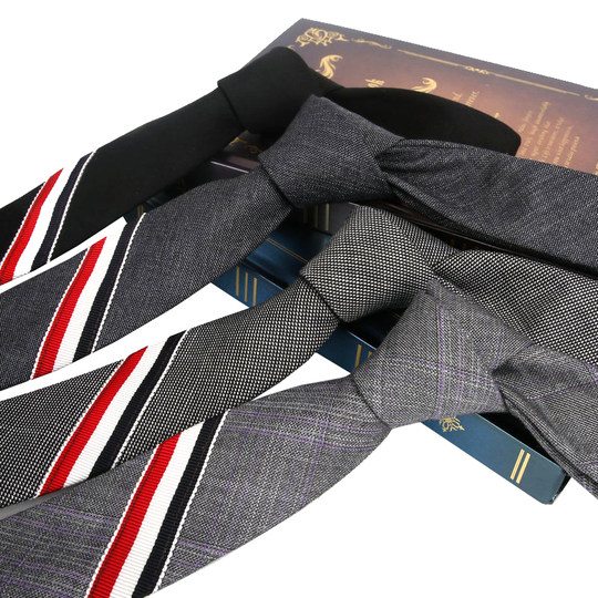 5CM red, white and blue men's European and American narrow tie