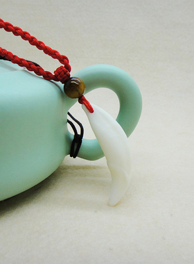 狼牙项链狗牙吊坠男天然大狗牙