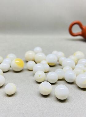 天然金丝贝壳圆珠手工散珠子