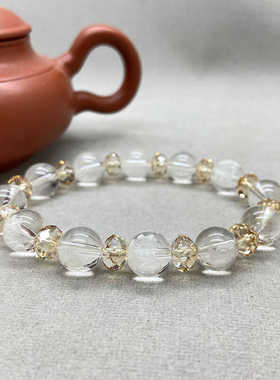 礼物首饰饰品手串白水晶轻奢手链
