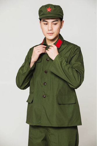 65式老军套装正品老式的确良军装男老兵老兵怀旧聚会演出服六五式 - 图2