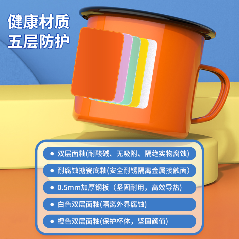 搪瓷杯定制logo印图毕业礼物儿童十岁成长礼水杯幼儿园活动礼品杯-图2