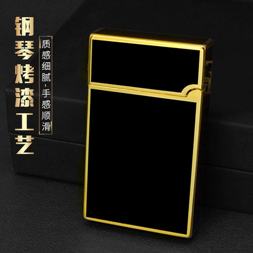 佐罗朗声打火机煤油钢音烤漆珐琅侧滑商务砂轮火机定制礼物送男友 - 图3