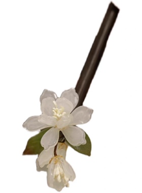 簪子简约现代木簪盘发白玉兰花发簪新式改良旗袍中式茶服清雅气质