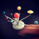 Nine planets in the solar system diy luminous sphere orb