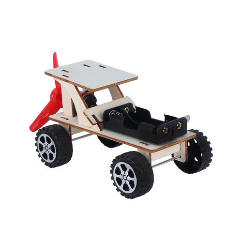 木制风力小车儿童科技小制作发明diy手工材料包学生科学实验器材 - 图3