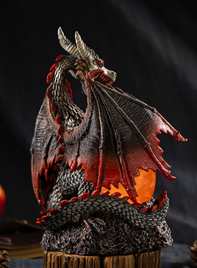 龙与地下城水晶球轻奢高档摆件