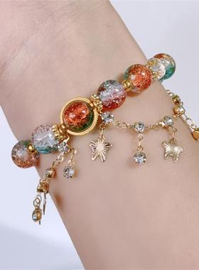 敦煌风琉璃手链女超仙手串珠