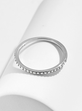 法国chrry koopvvs1净度莫桑钻s925银风ins商务百搭排指女