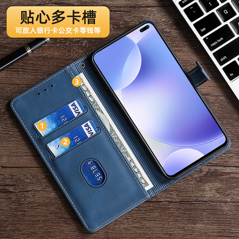 小米红米k30s手机壳新款高档redmik30pro全包镜头k30ultra真皮至尊纪念版防摔双面保护套k30i男女k20翻盖皮套 - 图3