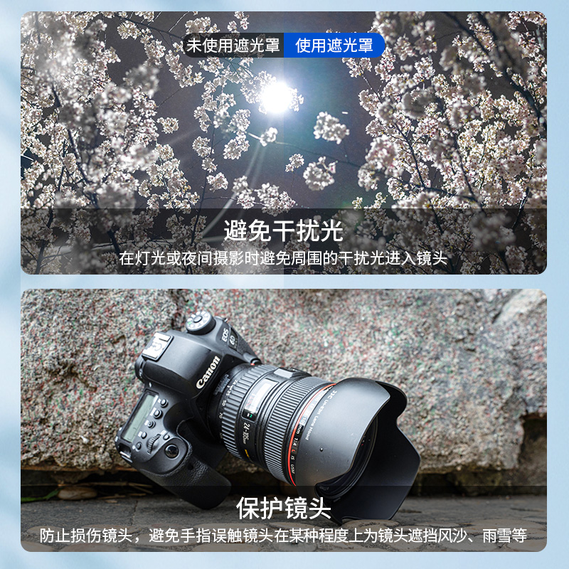 JJC 替代尼康HN-40遮光罩 适用于Nikon微单相机Z50 Z30 Zfc镜头Z 16-50mm套机配件46mm 黑色 银色 - 图1