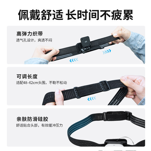 JJC 适用影石GoUltra磁吸头戴支架Insta360 Go Ultra骑行头带第一人称视角POV拍摄神器运动相机设备直播配件 - 图0