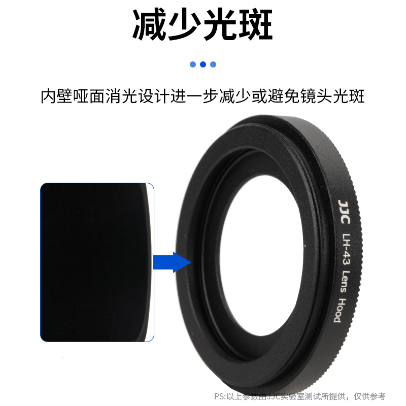 JJC适用佳能EW-43遮光罩EF-M 22mm f2 STM佳能M50微单相机定焦镜头-图2