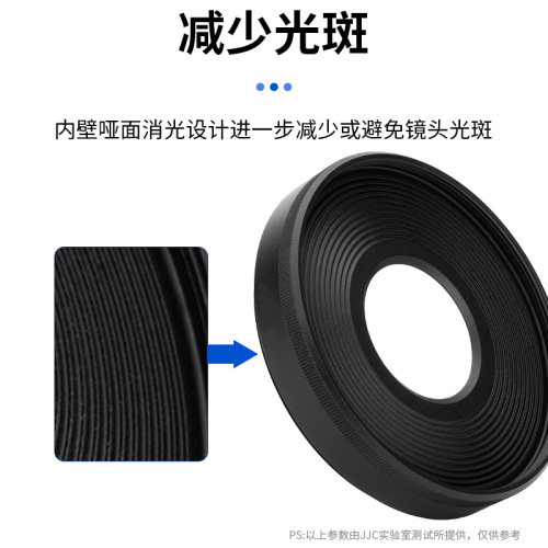 JJC 适用佳能RF 28mm F2.8 STM镜头遮光罩RF28 2.8 R50 R6 R5 R62 R8 R7 R10 微单相机配件 替代EW-55 - 图2