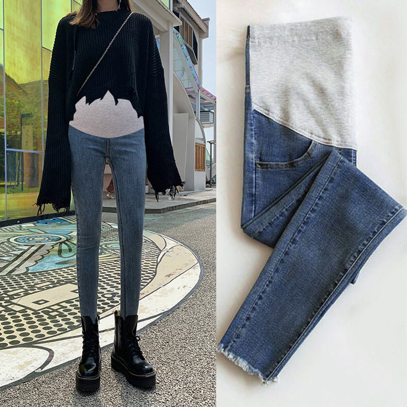 秋季外穿潮妈九分矮个子孕妇裤子 熠饰母婴孕妇打底裤