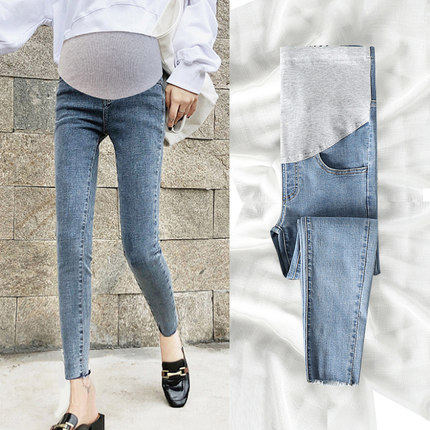 秋季外穿潮妈九分矮个子孕妇裤子 熠饰母婴孕妇打底裤