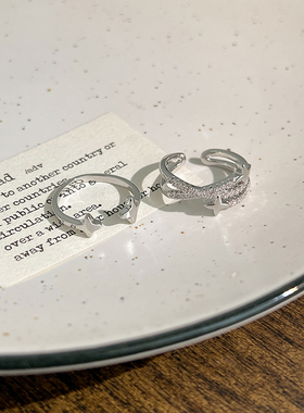 银色星星戒指女新款开口