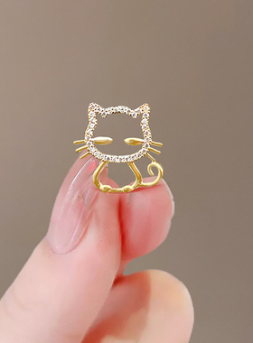 可爱猫咪防走光胸针女款小众高端