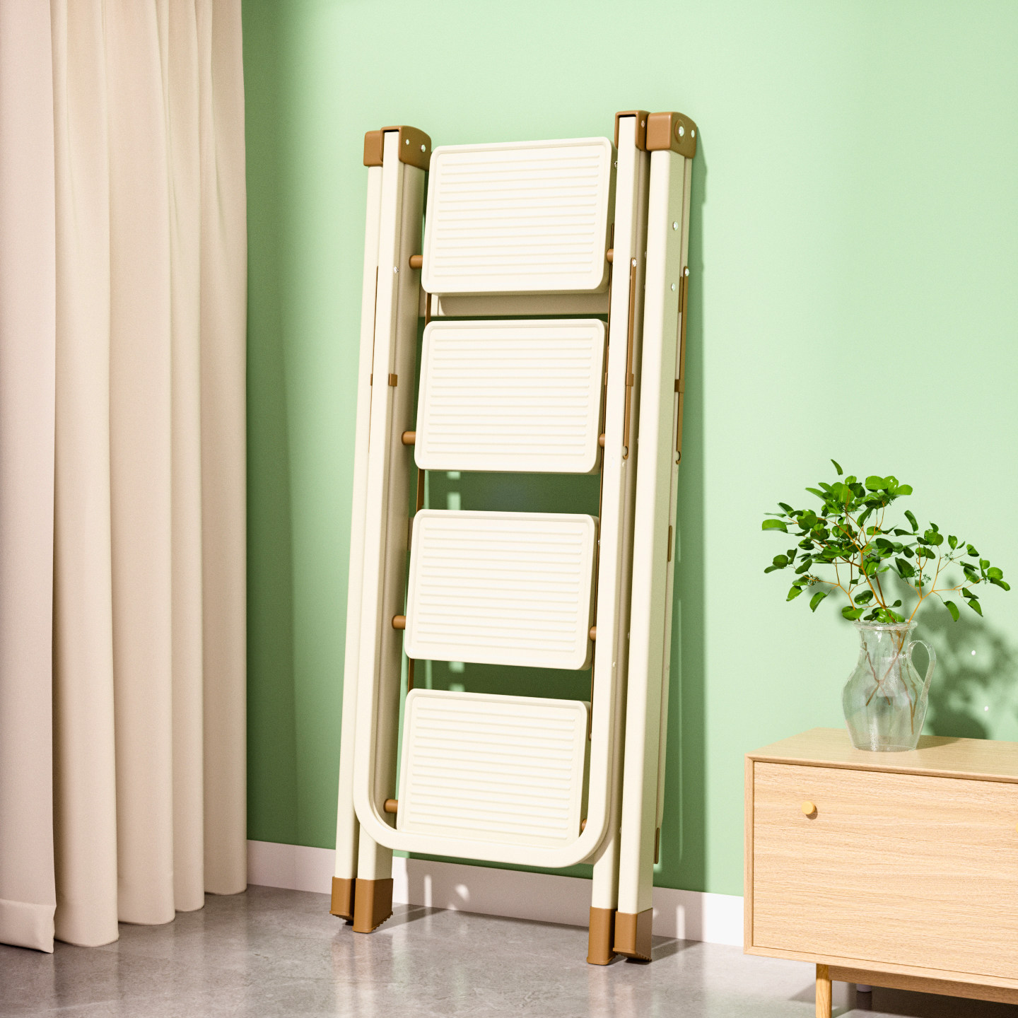 折叠晾衣架多功能家用登高梯一架多用衣架便捷收纳置地梯子晾衣架,淘宝优惠券,粉丝福利购,淘宝优惠卷