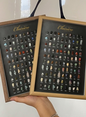 100种矿石标本原石组合相框摆件