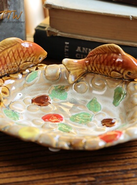 陶瓷收纳装饰盘美式实用美观