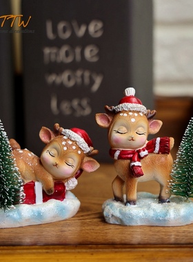 奇趣世界圣诞情侣送礼气氛摆件