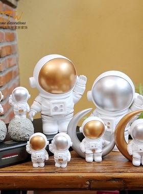 太空宇航员创意树脂装L饰品办公室客厅