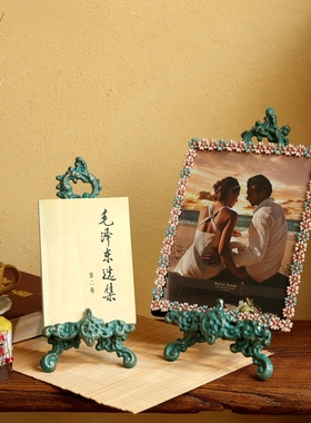 复古雕花铸铁支架装饰摆件