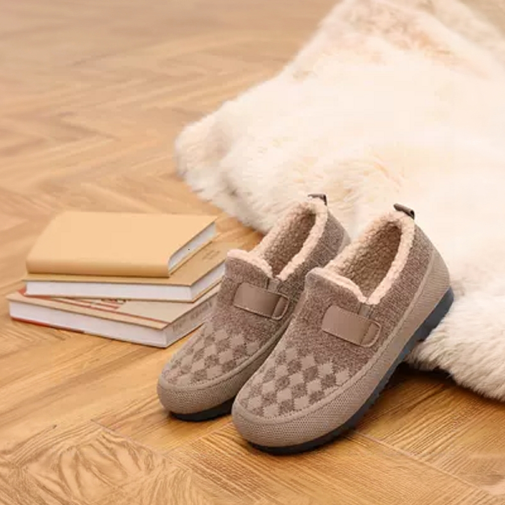 冬季防滑鞋女新款加绒加厚保暖毛毛鞋老北京布鞋女软底舒适豆豆鞋,淘宝优惠券,粉丝福利购,淘宝优惠卷